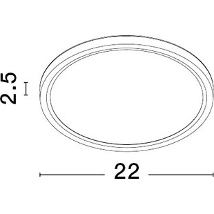 Plafon okrągły Rebel LED 22cm czarny