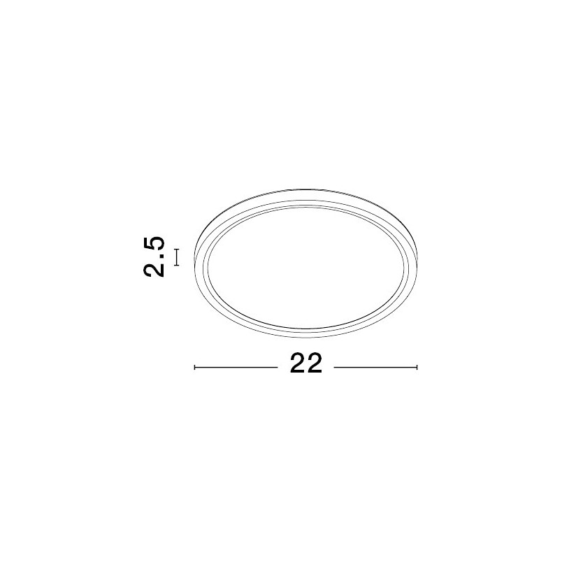 Plafon okrągły Rebel LED 22cm czarny