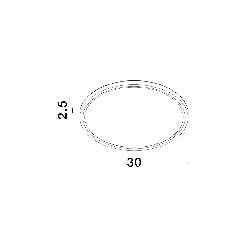 Plafon okrągły Rebel LED 30cm biały