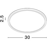 Plafon okrągły Rebel LED 30cm biały