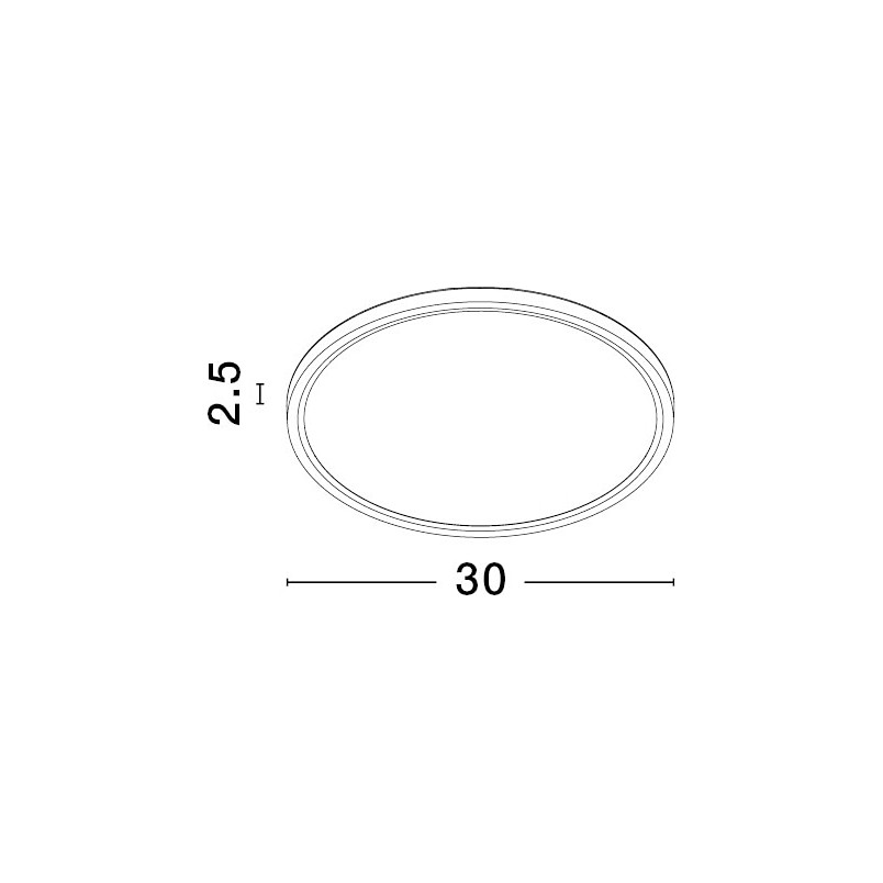 Plafon okrągły Rebel LED 30cm czarny