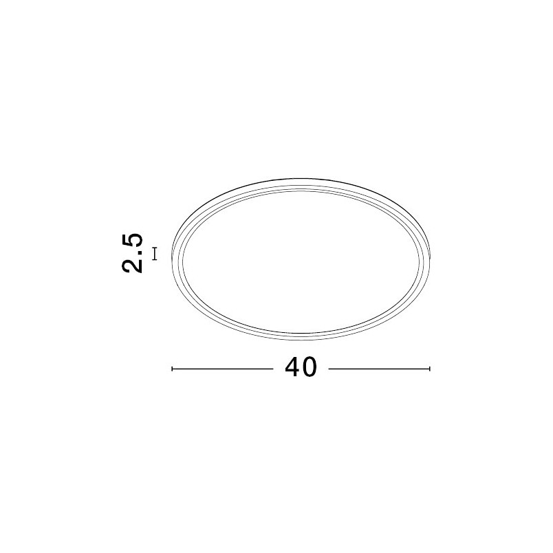Plafon okrągły Rebel LED 40cm biały