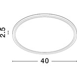 Plafon okrągły Rebel LED 40cm biały