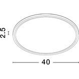 Plafon okrągły Rebel LED 40cm czarny