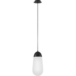 Lampa wisząca szklana Ellipse 18cm biało-czarna