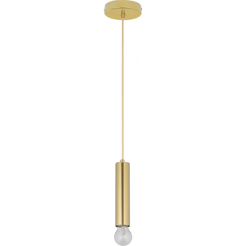 Lampa wisząca tuba glamour Fitt 4,5cm H20cm złota