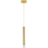 Lampa wisząca tuba glamour Fitt 4,5cm H35cm złota
