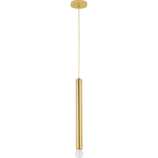Lampa wisząca tuba glamour Fitt 4,5cm H50cm złota