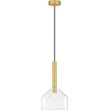 Lampa wisząca szklana glamour Sophia II 20cm przeźroczysty / złoty