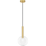 Lampa wisząca szklana glamour Sophia III 20cm przeźroczysty / złoty