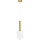 Lampa wisząca szklana glamour Sophia IV 14cm przeźroczysty / złoty