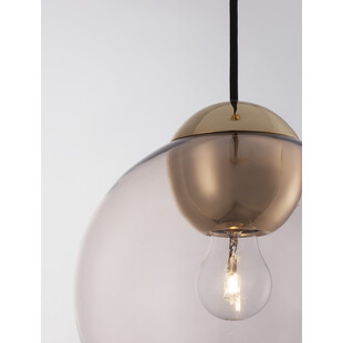 Lampa wisząca szklana kula retro Verde 24cm różowa