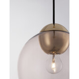 Lampa wisząca szklana kula retro Verde 24cm różowa