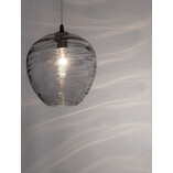 Lampa wisząca szklana dekoracyjna Aveline 25cm szara