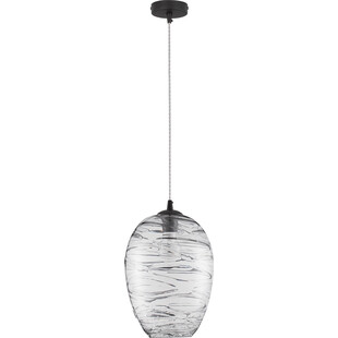 Lampa wisząca szklana dekoracyjna Aveline 23cm szara