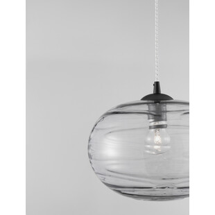 Lampa wisząca szklana dekoracyjna Aveline 30cm szara