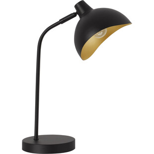 Lampa na biurko loft Jet czarny mat / złoty