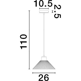 Lampa wisząca ażurowa loft Sean 26cm czarna