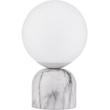 Lampa stołowa szklana kula japandi Feen biały / marmur
