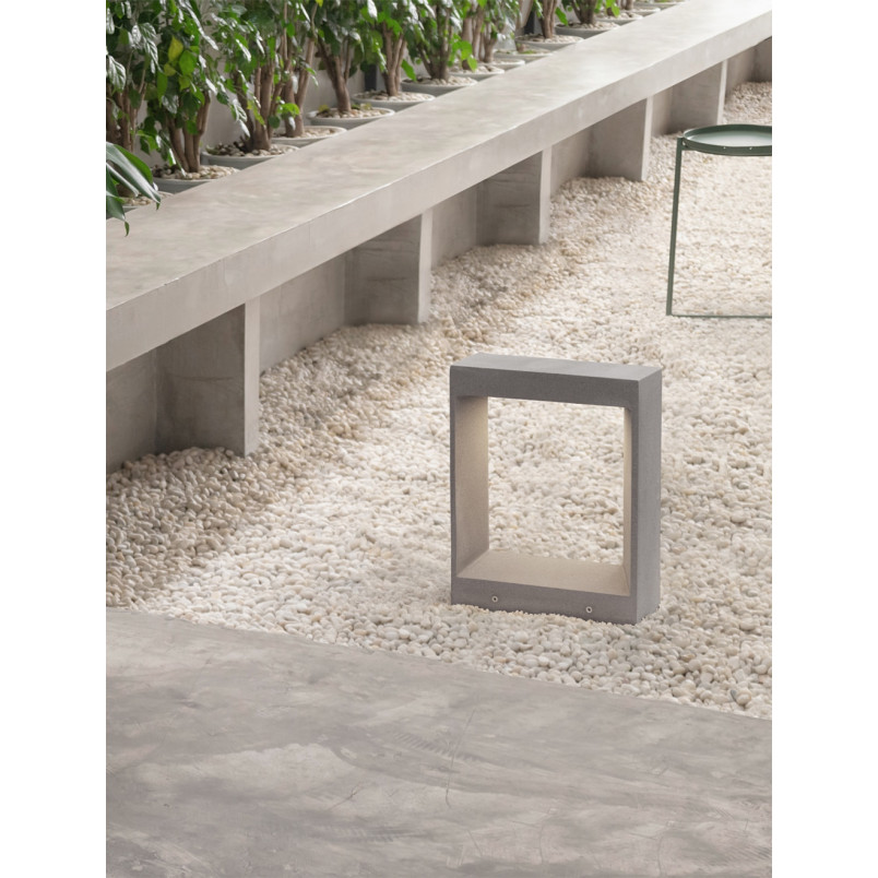Słupek ogrodowy betonowy Ceylon LED 35cm 3000K szary