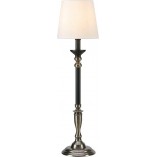 Lampa stołowa z abażurem Gent biały / czarny / stalowy Markslojd