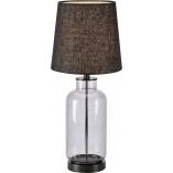 Lampa stołowa szklana podstawa Costero 61,5cm szkło dymione / czarny Markslojd