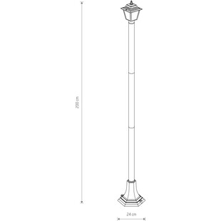 Lampa zewnętrzna stojąca Ana 200cm czarna Nowodvorski