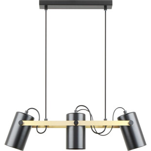 Lampa wisząca z reflektorkami loft Resi 60cm czarno-złota Zumaline