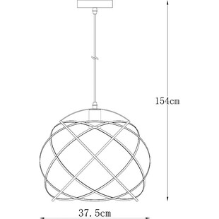 Lampa wisząca druciana Gore 37,5cm czarna Zumaline