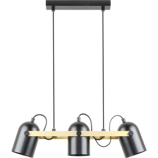 Lampa wisząca z reflektorkami Fati 52,5cm czarno-złota Zumaline