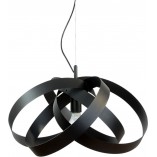 Lampa wisząca dekoracyjna Flores 50cm czarna Zumaline