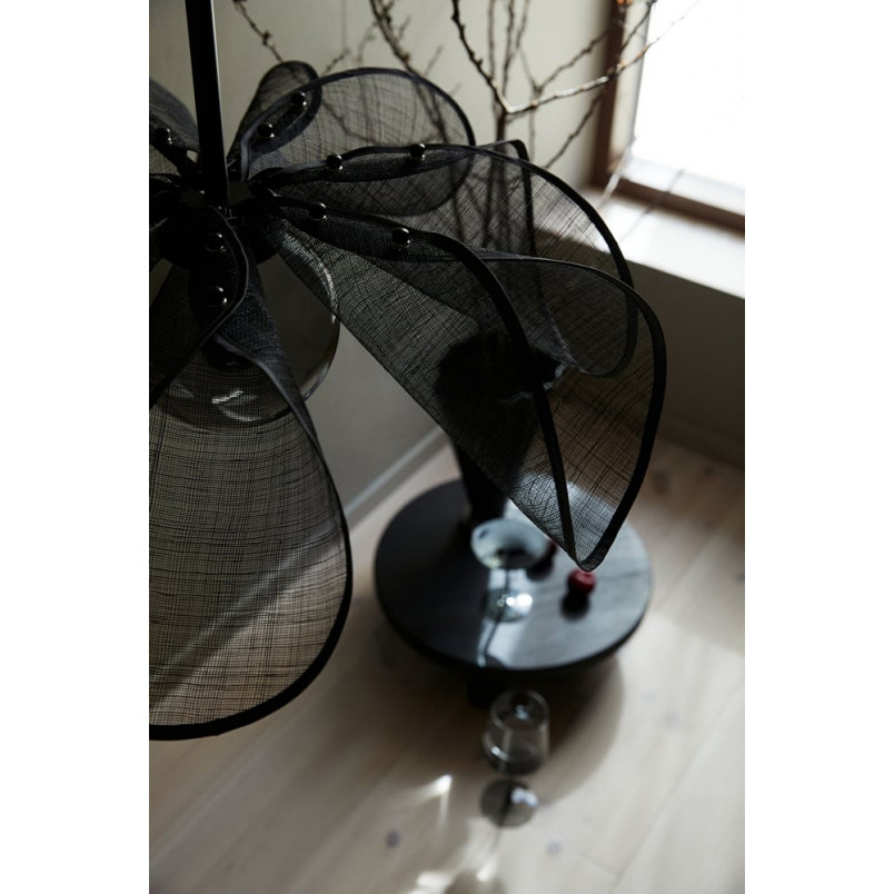 Lampa wisząca dekoracyjna Styrka 63cm czarny / szkło dymione Markslojd