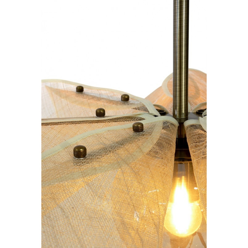 Lampa wisząca dekoracyjna Styrka 63cm beżowy / bursztynowy Markslojd