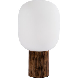 Lampa stołowa szklana Skene biały / palone drewno Markslojd