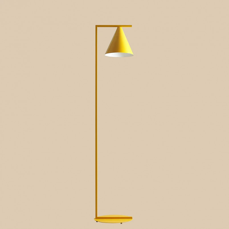 Lampa podłogowa stożek Form mustard Aldex
