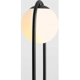 Lampa stołowa szklana kula Riva Black 18 biało-czarna Aldex