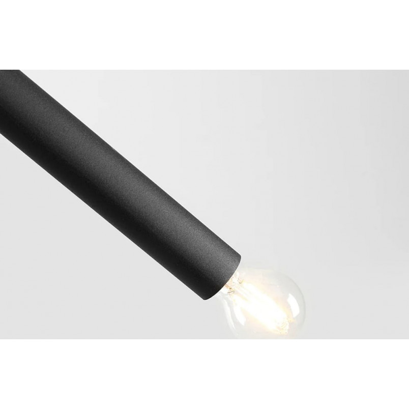 Lampa designerska wiszące tuby Tubo Black IV 100cm czarna Aldex