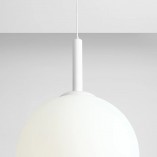 Lampa wisząca szklana kula Balia White 50 biała marki Aldex