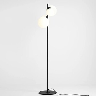 Lampa podłogowa szklane kule Bloom Black biało-czarna marki Aldex