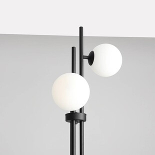 Lampa podłogowa szklane kule Harmony biało-czarna marki Aldex