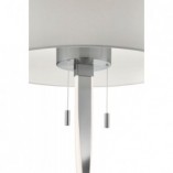 Lampa podłogowa nowoczesna z abażurem Nandor Biały/Nikiel Mat marki Trio