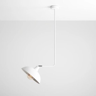 Biała lampa sufitowa na wysięgniku nad stół Escape Short White marki Aldex