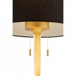 Lampa podłogowa glamour z abażurem Nandor Czarny/Złoty marki Trio