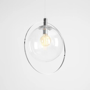 Lampa wisząca szklana kula Auroa Chrome Transparent 30 marki Aldex
