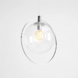 Lampa wisząca szklana kula Auroa Chrome Transparent 30 marki Aldex
