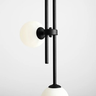 Lampa sufitowa potrójna szklane kule Harmony Black III biało-czarna marki Aldex