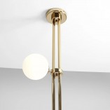 Lampa sufitowa potrójna szklane kule Harmony Gold III biało-złota marki Aldex