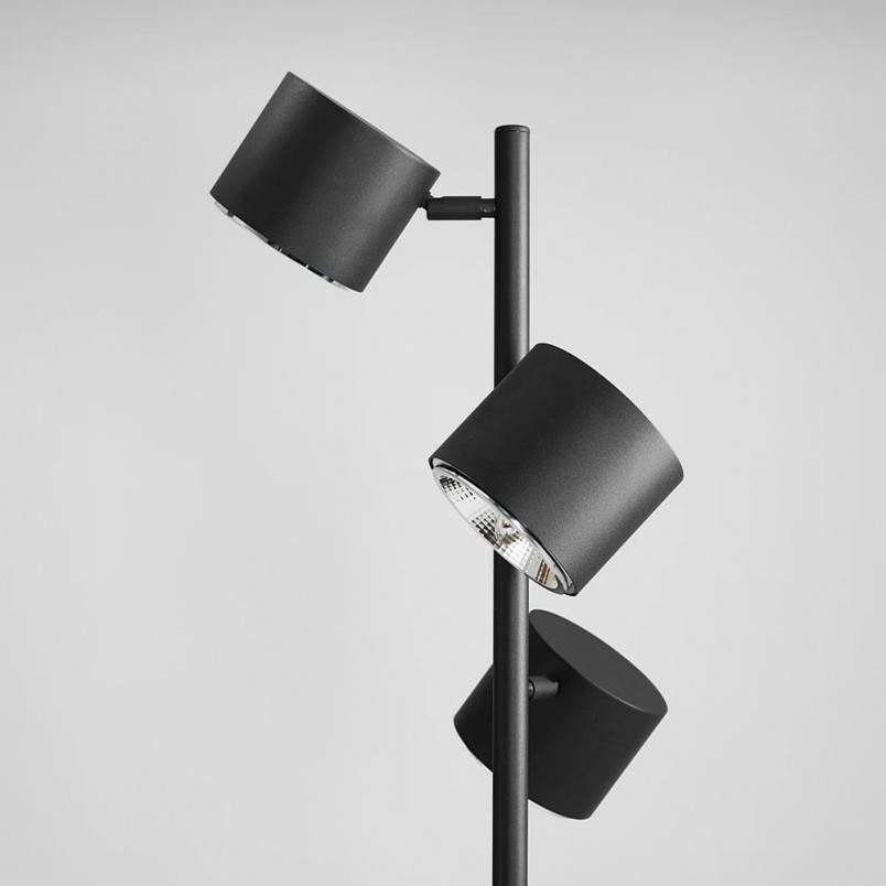 Lampa podłogowa regulowana 3 klosze Bot czarna marki Aldex