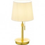 Lampa stołowa glamour z abażurem Lyon Mosiądz Mat marki Trio