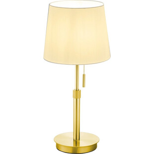 Lampa stołowa glamour z abażurem Lyon Mosiądz Mat marki Trio